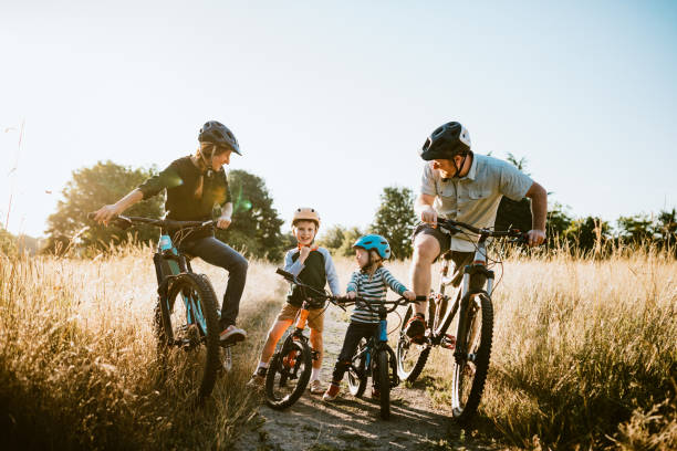 people riding bikes